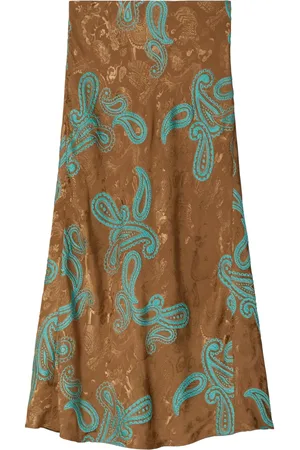 Tory Burch Falda con estampado de cachemira