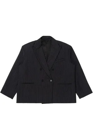 Mainless Blazer con rayas diplomáticas estampadas