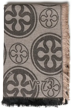 V°73 Bufanda con logo en intarsia