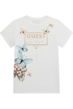 Guess Playera con mariposas estampadas y logo