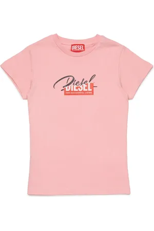 Diesel Playera de algodón con logo estampado