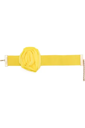 BLUMARINE Collar de georgette con rosa