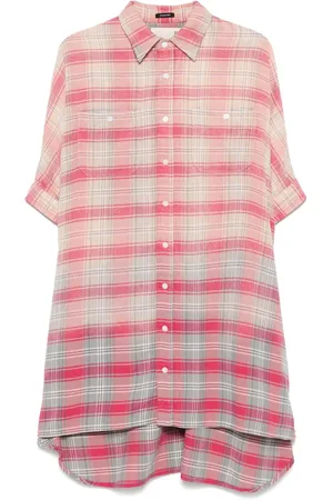 R13 Vestido con motivo de cuadros