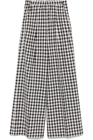 FORTE FORTE Pantalones con estampado de cuadros gingham