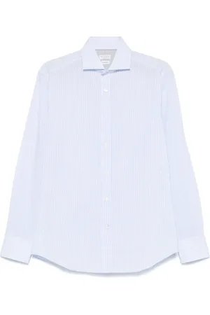 Brunello Cucinelli Camisa con rayas estampadas