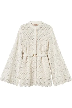 Twin-Set Camisa de macramé con encaje