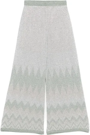 D.EXTERIOR Pantalones de tejido chevron