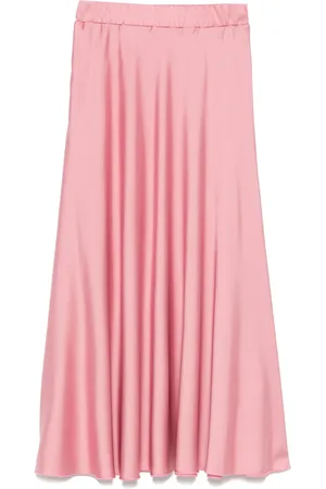 D.EXTERIOR Falda midi con efecto satinado