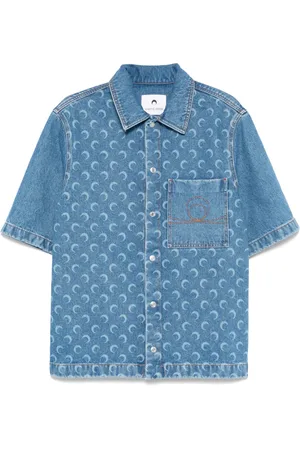 Marine Serre Camisa de mezclilla Moon Laser