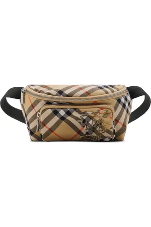 Burberry Cangurera pequeña con motivo de cuadros