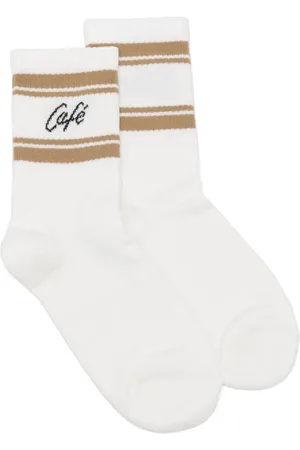 Café Kitsuné Calcetines tejidos con logo en intarsia