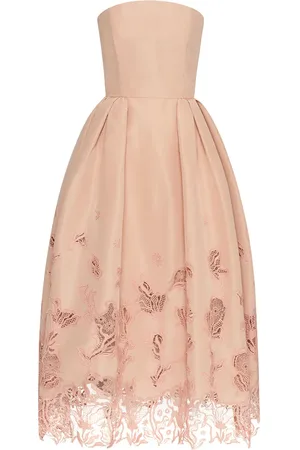 Oscar de la Renta Vestido midi con encaje de guipur