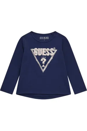 Guess Playera de algodón orgánico con logo de lentejuelas