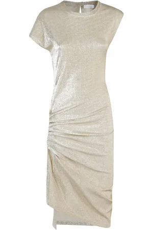 Paco rabanne Vestido midi con detalle fruncido