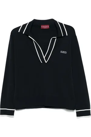 Gucci Playera tipo polo con motivo en intarsia