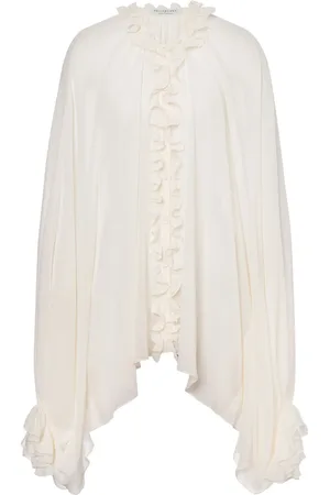 Serafini Blusa con ribete de volantes