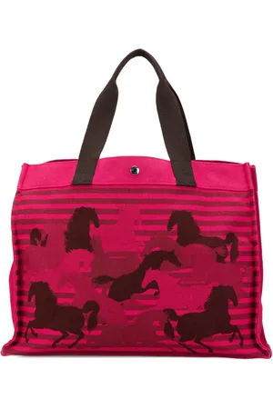 Hermès Tote Toile Chevaux En Camouflage Beach 2000-2010