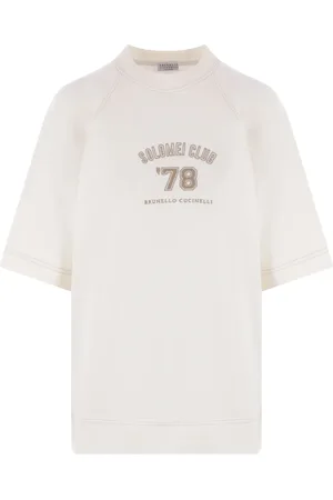 Brunello Cucinelli Playera con logo bordado