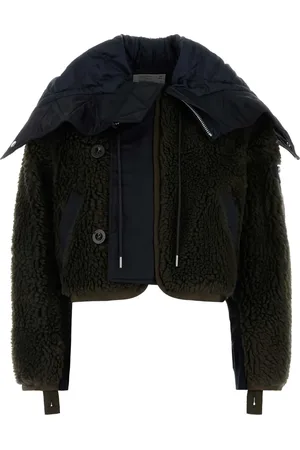 SACAI Chamarra bomber con diseño de dos tonos