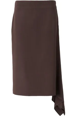 PESERICO SIGN Falda midi con detalle drapeado