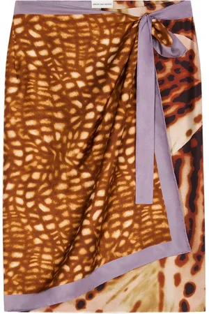 DRIES VAN NOTEN Falda con diseño cruzado