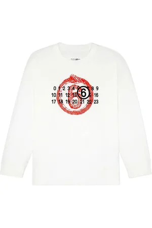 Maison Margiela Playera con motivo de números