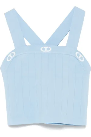 Twin-Set Top con logo en jacquard