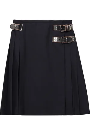 Prada Falda midi con diseño plisado