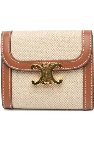 Céline Cartera Triomphe Canvas Tri-fold Wallet 2023