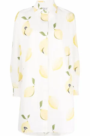 Max Mara Vestido camisero con motivo de limones