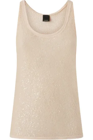 Pinko Camiseta bordada con lentejuelas
