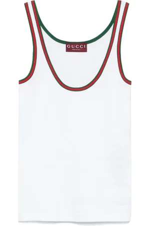 Gucci Camiseta tejida de canalé con detalle Web