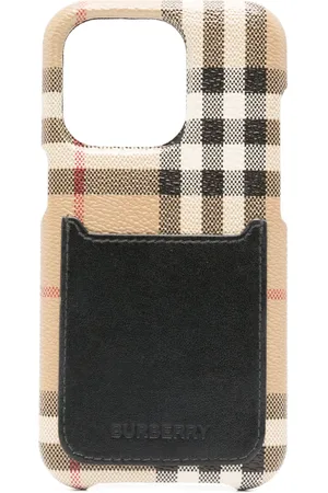 Burberry Funda para iPhone 14 Pro con motivo Vintage Check
