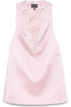 Retrofete Vestido corto con detalles de cristal