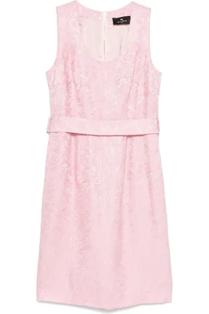 Etro Vestido midi con bordado de cachemira