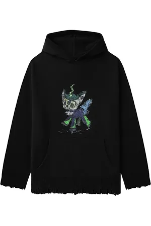 We11 Done Hoodie Grunge Monster Pony