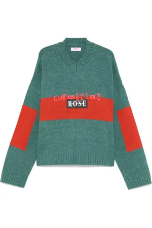 MARTINE ROSE Suéter con cuello en V