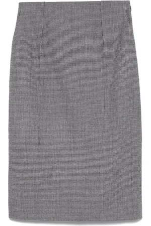 Fendi Falda corta con motivo pied de poule