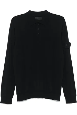 Stone Island Playera tipo polo con distintivo Compass
