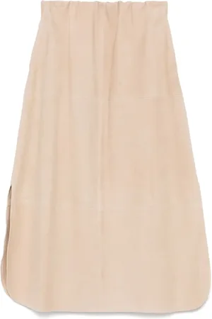 arma leder Falda midi Cinza