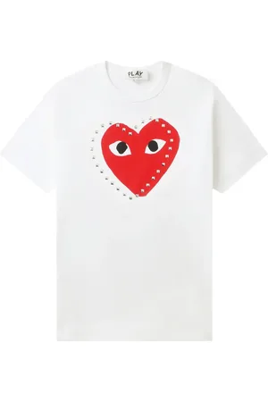 Comme des Garçons Playera con corazón estampado