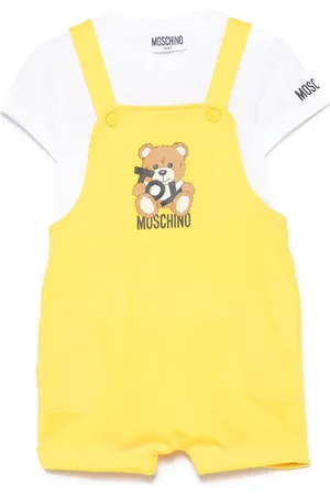 Moschino Set de vestido estilo overol Teddy Bear