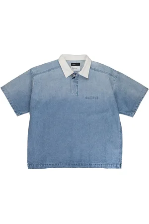Purple Brand Playera tipo polo "Blue" con logo en relieve