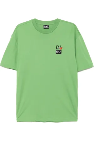 EA7 Graffiti-print cotton T-shirt