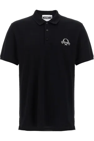 Moschino Playera tipo polo con logo bordado