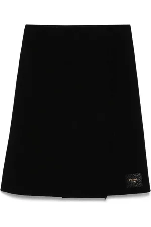 Prada Falda midi con diseño cruzado