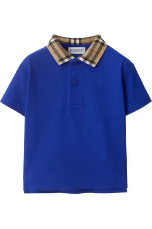 Burberry Playera tipo polo con cuello a cuadros