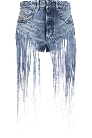 Diesel Shorts con detalle de flecos