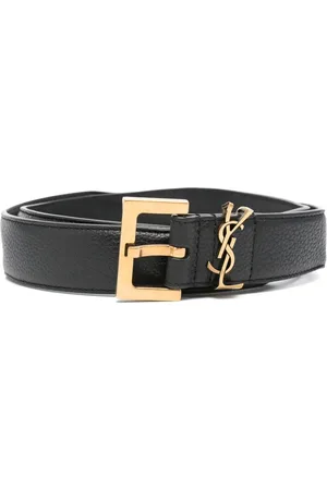 Saint Laurent Cinturón con placa Cassandre