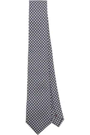 CANALI Corbata de seda con motivo en jacquard